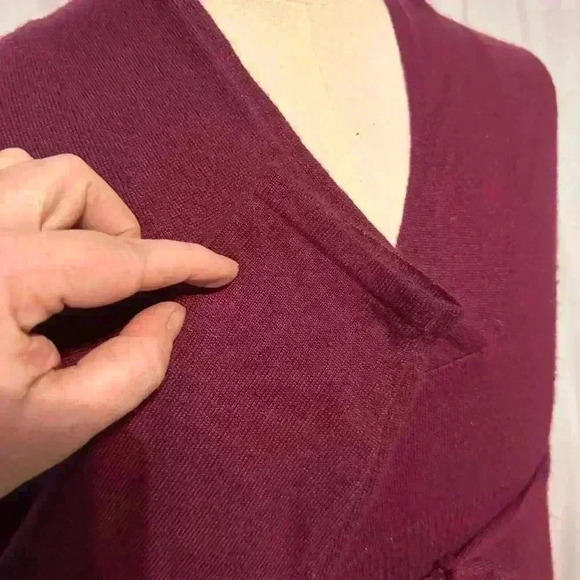 Oh Baby By Motherhood Plum Colored Tie Waist Maternity Top. Womens Size Large. - Picture 4 of 5